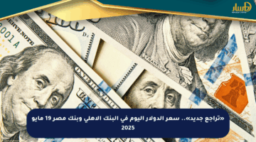 «تراجع جديد».. سعر الدولار اليوم في البنك الأهلي وبنك مصر 19 مايو 2025